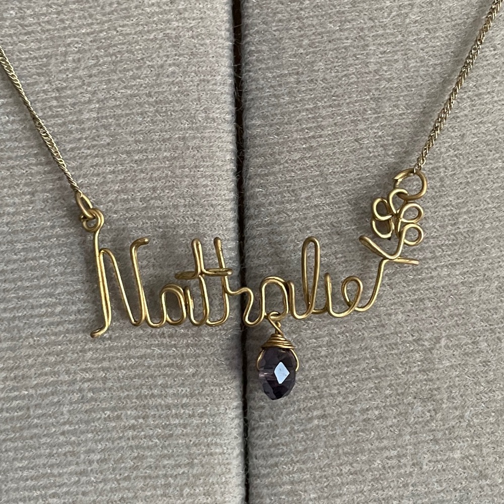 Wired name necklace